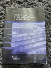 Introduction to the Law and Legal System of the United States (Coursebook)