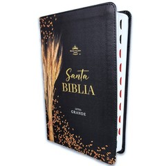 Biblia Letra Grande 12 puntos RV1960 imit piel negro trigo con indice
