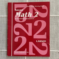 LOOK! Saxon Math 2 Homeschool Student Meeting Book First Edition No Writing