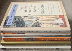 5 Deepak Chopra Book Lot: Quantum Healing, Buddha, Ultimate Happiness, 2 others.