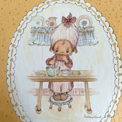 VTG 1973 Hallmark Betsey Betsy Clark Recipe Album Cookbook Binder with Cards