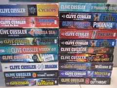 Clive Cussler Paperback Book Lot of 19 Books Free USA Shipping