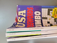 Lot of 3 Jumbo Crossword Books by Kappa -USA & 2 Superbs- 380+ Puzzle Challenges