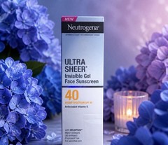 Neutrogena Ultra Sheer Invisible Gel Face Sunscreen SPF 40 EXP : 07/2027 1.7 OZ