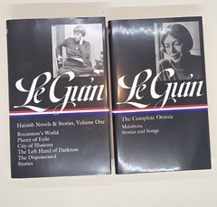 Vtg 2 Le Guin Novels Stories Library of America Planet of Exile Illusions Songs