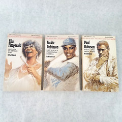 Jackie Robinson, Ella Fitzgerald, Paul Robeson – lot of 3 Black American Series
