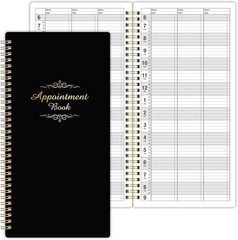 Salon Appointment Book – 15 Min Increments, 3 Cols, 200 Pages, 6.1” X 11.54”,