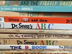 Vintage Lot Dr Seuss Beginner Books 1960s Hardcover ABC Green Eggs Foot