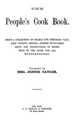 1882 The People’s Cook Book 185 Pages