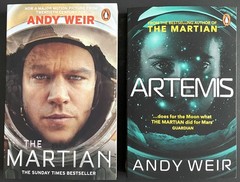 Andy Weir 2 Book Lot The Martian & Artemis Paperback Sci-Fi Novels Penguin