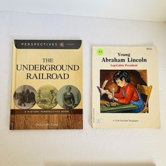 Childrens US History Book Lot 6 Civil War Underground Railroad Lincoln ExLib