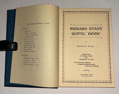 Richard Evans’ Quote Book by Richard L. Evans – Vintage Inspirational Hardcover