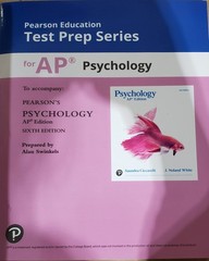 Pearson Education Test Prep Series for AP Psychology, To accompany: Pearson’…