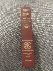 Foreign relations of the United States 1961-1963 Volume VIII DOS Washington