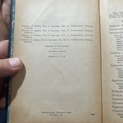 Elements of Algebra 291 International Textbook Co. ICS Staff 1933