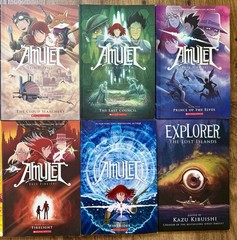 Complete Set 1-9 AMULET + 1 Graphic Novels SIGNED Kazu Kibuishi UNREAD Book lot