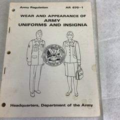 Army Regulation 670-1 (AR670-1): Wear and Appearance of Army Uniforms and Insign