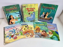 Vintage Golden Books 1990s Lot Of 7 Walt Disney/Tiny Toons Children’s Books