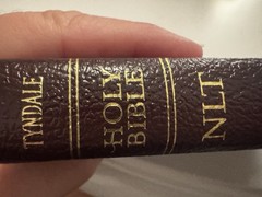Tyndale NLT Burgundy Bonded Leather 2013 Compact Edition 6.5” X 4.5”