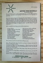 *GETTING HIGH NATURALLY (YOUTH WORLD SERIES) Copyright 1971 By Louis M Savary*