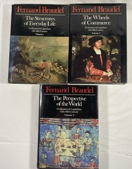 Civilization & Capitalism 15th-18th Century 3 Vol Set Fernand Braudel 1st US Ed
