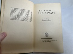 This Day… And Always HC SIGNED Richard L. Evans 1942 5th Edition Harper Good