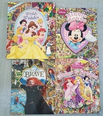 DISNEY PRINCESS Lot 4 LOOK AND FIND Children Books 1 Hardcover 3 Paperback