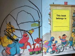 1978 Sesame Street Library Complete Book Set Vol. 1-15 w/Big Bird Stand Shelf
