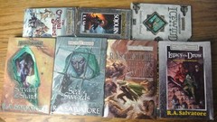 Lot of 7 Books by R.A. Salvatore, Forgotten Realms, 3 Hardcover, 4 Paperback
