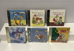Lot of 6 Vintage Mini Small Little Golden Books 📕 Nutcracker, Rudolph, Red Hen