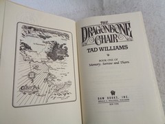 The Dragonbone Chair Tad Williams HC DJ 1988 Memory Sorrow and Thorn Book 1