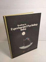 Readings in Experimental Psychology Today By Norman T. Adler-Hardcover ~MINT