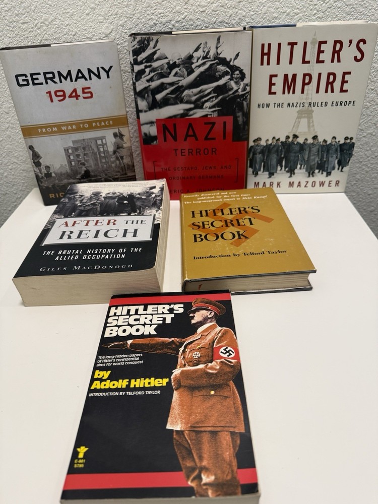 6 WWII Nazi Germany Books Hitler’s Empire Reich Germany 1945 Secret Book Lot