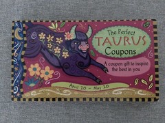 NEW Vintage “The Perfect Taurus Coupons” Book 38 Detach Pages Astrology Sun Sign