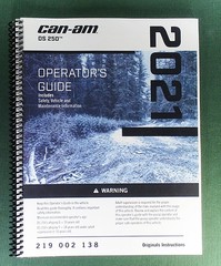 2021 Can-Am DS 250 Owner’s Manual: 172 Pages & Protective Covers!