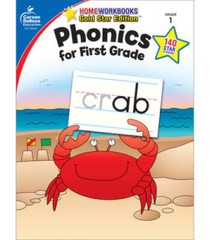 Phonics for First Grade, Grade 1: Gold Star Edition (Home Workbooks) – VERY GOOD