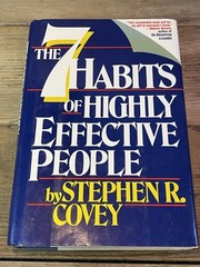 Stephen R. Covey, 7 Habits of Highly Effective People HC DJ SIGNED Leadership