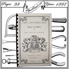 1897 The Apothecary Ancient And Modern Of The City Of London 38 Pages