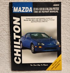 Chilton Mazda 1990 to 1998 Repair Manual 323 Protege MX3 MX6 626 Millenia Probe