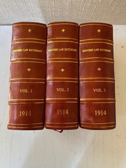 Bouviers Law Dictionary 3 Volume Set 1914 Leather Bound Reprinted 2018 *Excellan
