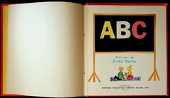 ABC Erika Weihs 1956 Children’s Picture Book Vintage Illustrated Whitman Reading