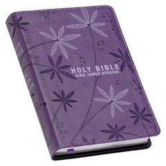 KJV Holy Bible, Compact Faux Leather Red Letter Edition – Ribbon Purple