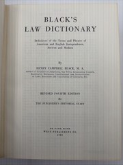 Black’s Law Dictionary Revised Fourth Edition 1975 Henry Campbell Black Reprint