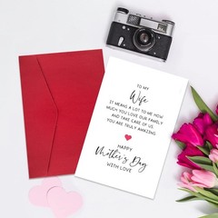 Stylish Mother’s Day Card Gift for Her – Blank Inside for Your Message