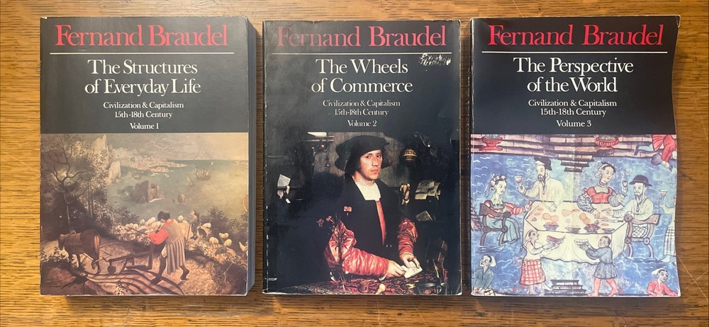 Fernand Braudel: Civilization & Capitalism Vol 1-3 Harper & Row Tr Pbks