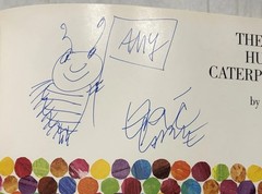 * SIGNED * Very Hungry Caterpillar Book Eric Carle Autographed HCDJ OOAK Book