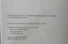 BIBLIA DE JERUSALEN (LATINOAMERICANA) LETRA GRANDE 2007 BILBAO,SPAIN EX!