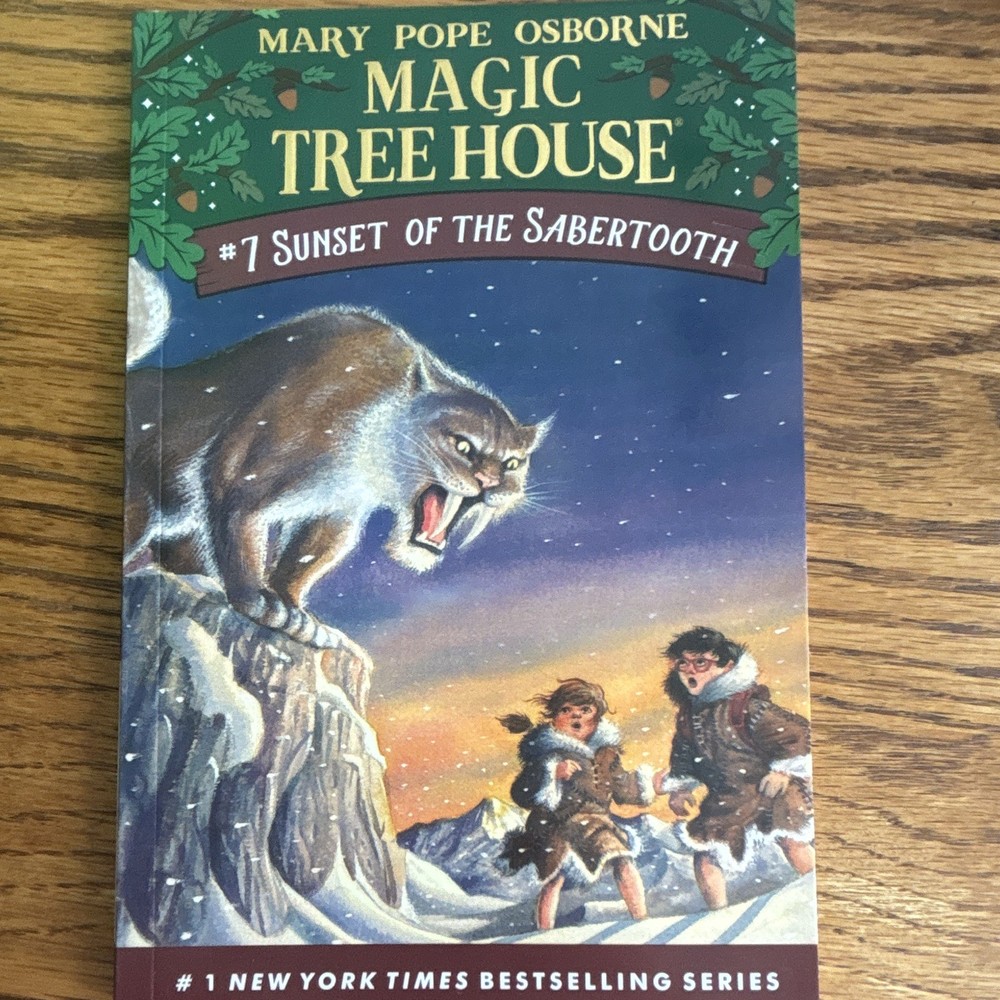 Magic Tree House #7 Sunset of the Sabertooth Mary Po Osborne PB 1996 Illus