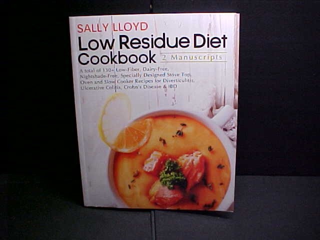 BOOK 132 PAGES-LOW RESIDUE DIET COOKBOOK-SALLY LLOYD-USED
