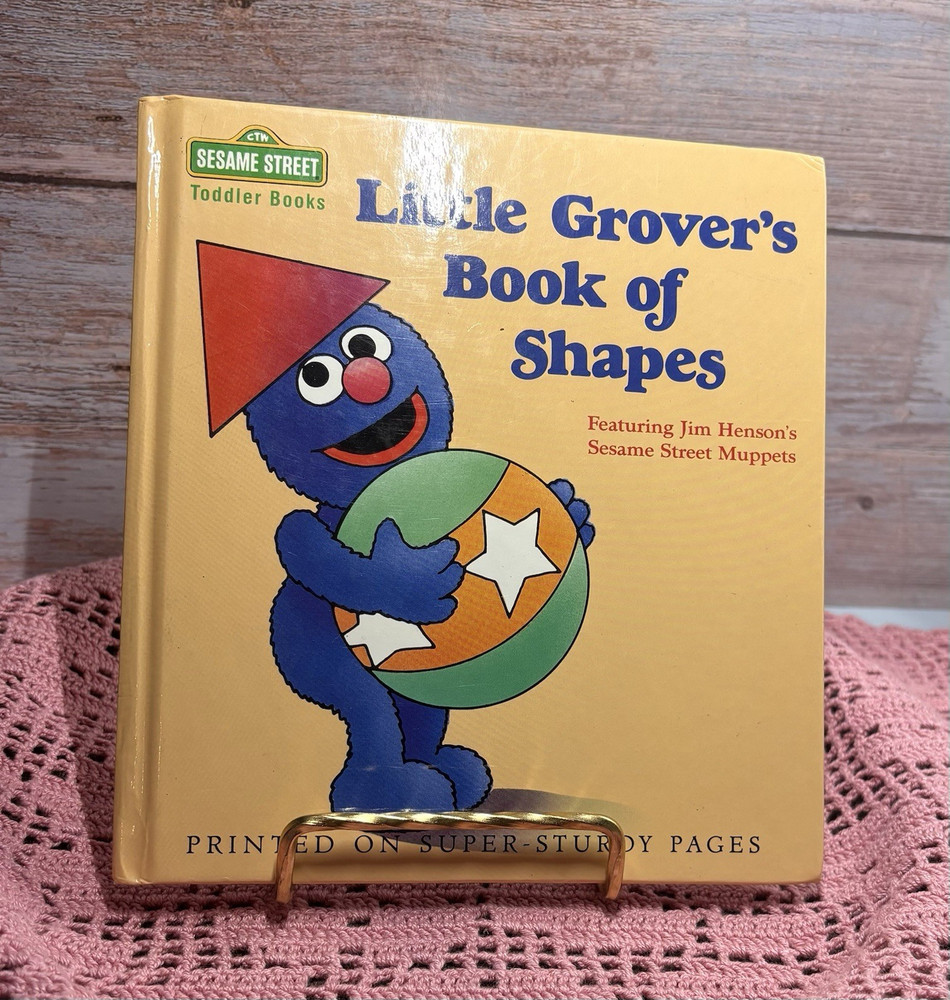 Sesame Street Toddler Books Little Grover’s Book of Shapes HC 1992 Vintage Book